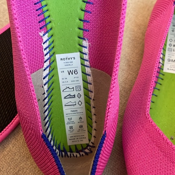Rothy’s The Point Flats Womens in Dragon Fruit Pink- 6 - Picture 8 of 8